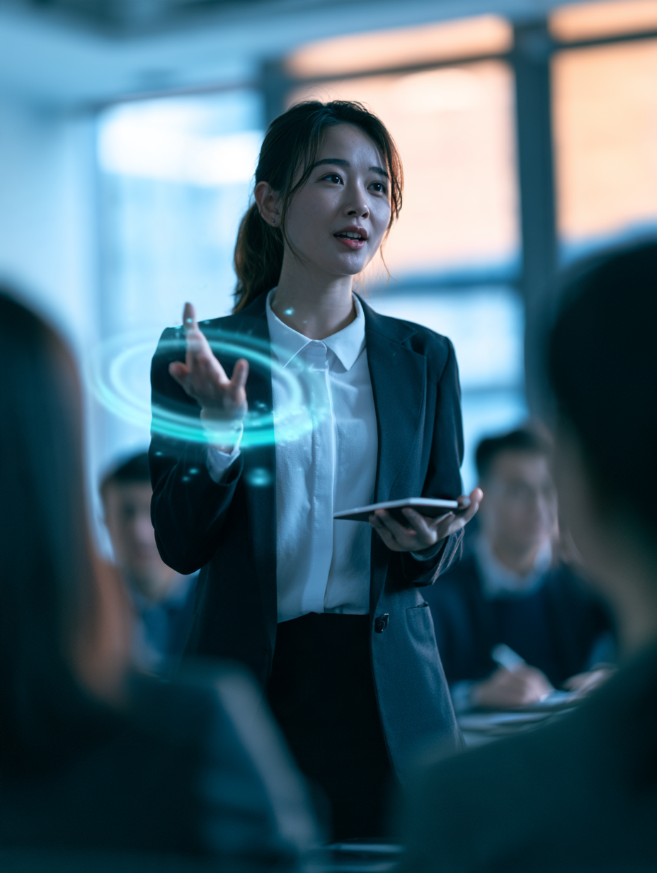 growth 训练营学员在课堂上进行销售角色扮演练习